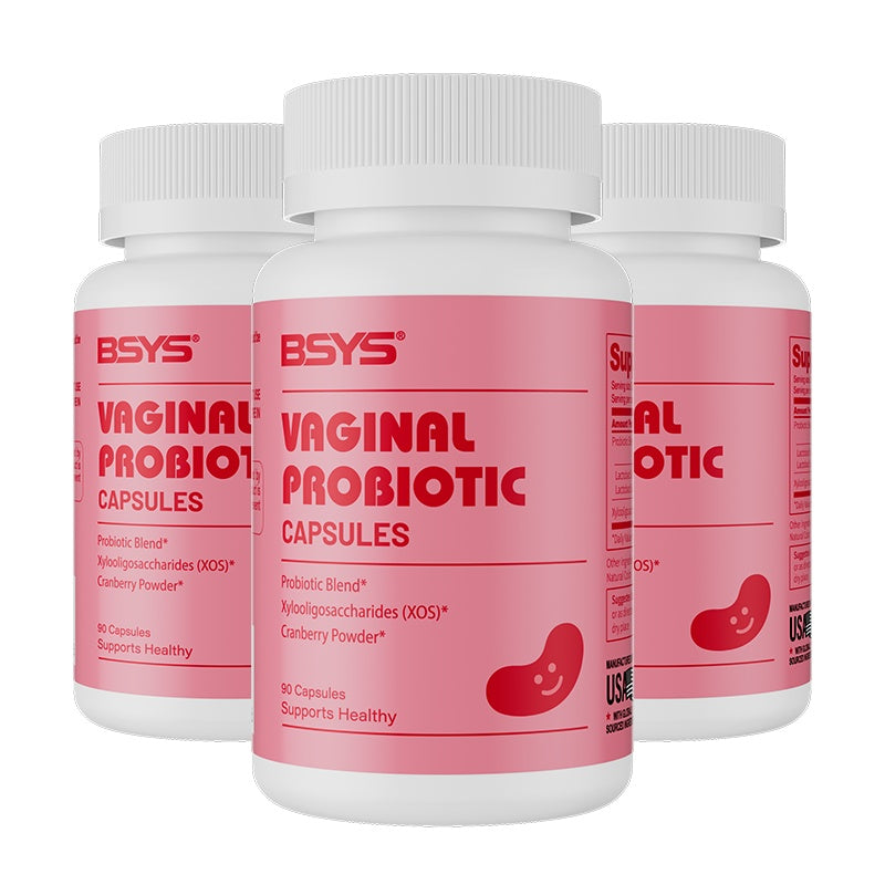 BSYS Vagina Probiotic Capsules Vagina Health Support Formula Yeast Balance UTI Prevention Aid Menopausa Wellness Vaginal Dryness Relief Antibiotic Support Immune Boost