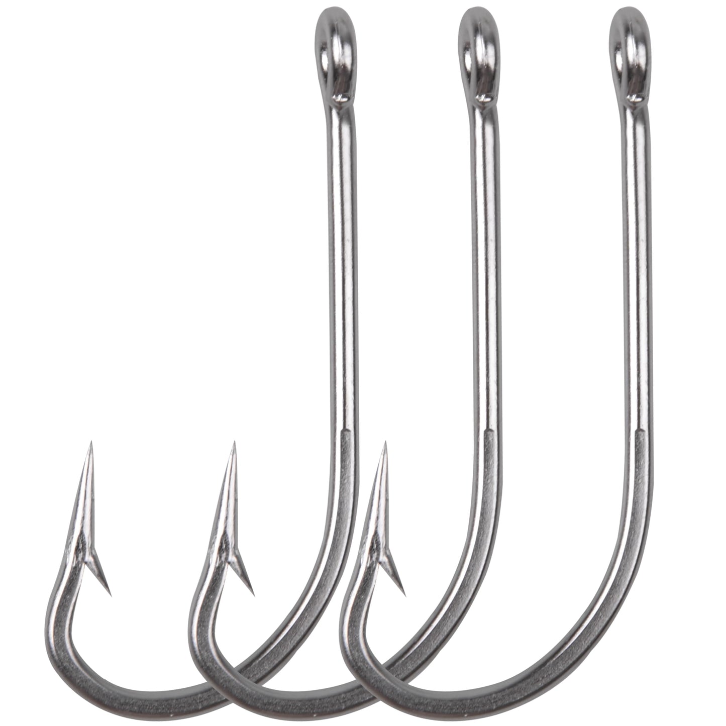Fishing Hooks Saltwater Long Shank Hooks-50pcs Oshaughnessy Stainless Steel Hooks Forged Hooks Fishing J Hooks for Saltwater Freshwater Fishing Size 1/0-10/0