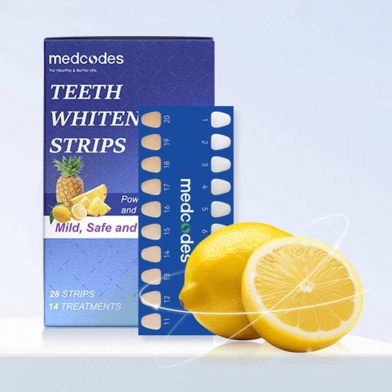 14 Pairs Of Pineapple Enzyme Tooth Strips. They Whiten And Brighten The Teeth, And Are Suitable For People Of All Ages Who Carry Out Daily Dental Care