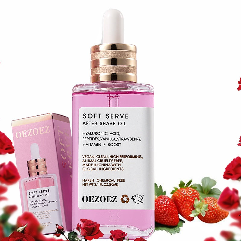 Soft Serve After Shave Oil -Strawberry &Vanilla Scent Repairing Oil After Shaving For Men And Women