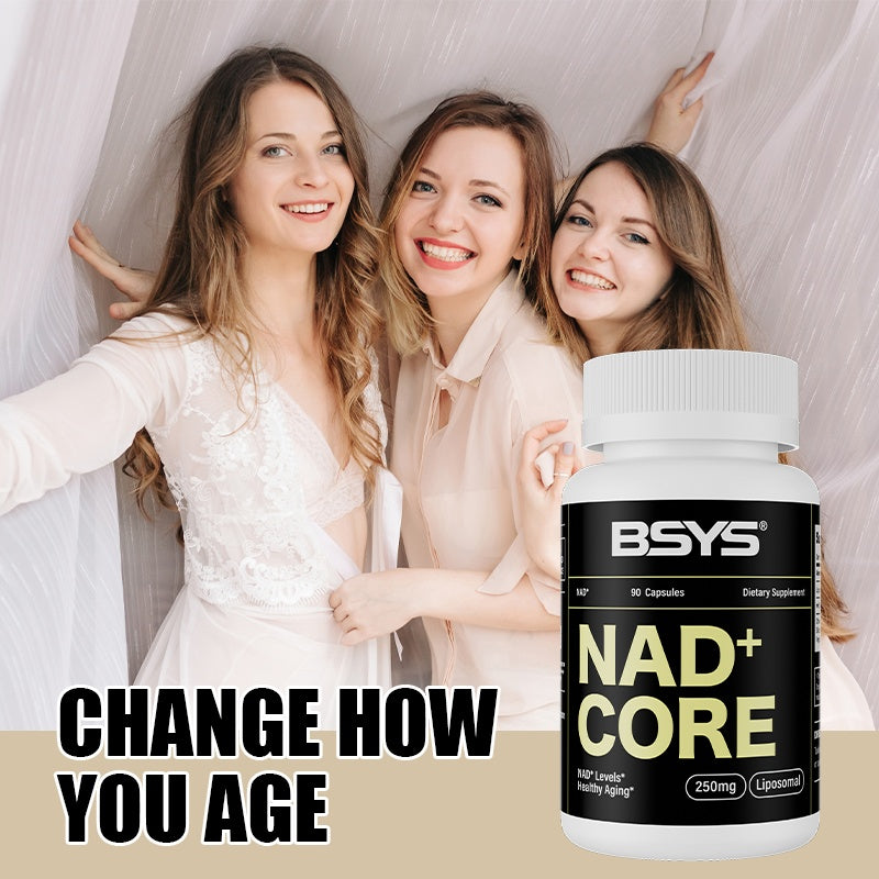 BSYS NAD Supplements Anti-Aging Vitality Support Metabolic & Cognitive Health Boost Mitochondrial Energy Enhancement Healthy Weight Management & Insulin Balance Aid Active Aging Formul