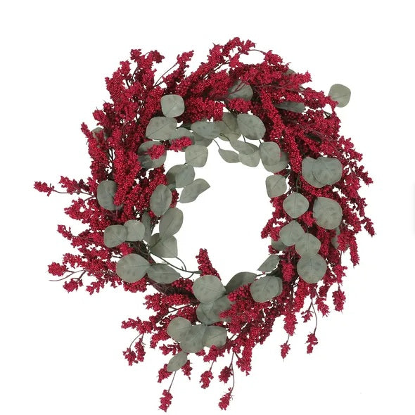 29 Artificial Christmas Wreath With Eucalyptus Berries,Decorations For Everyday Farmhouse Window OutdoorIndoor