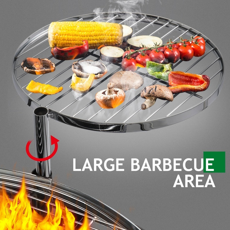 Round Black Iron Spray Coated Grill