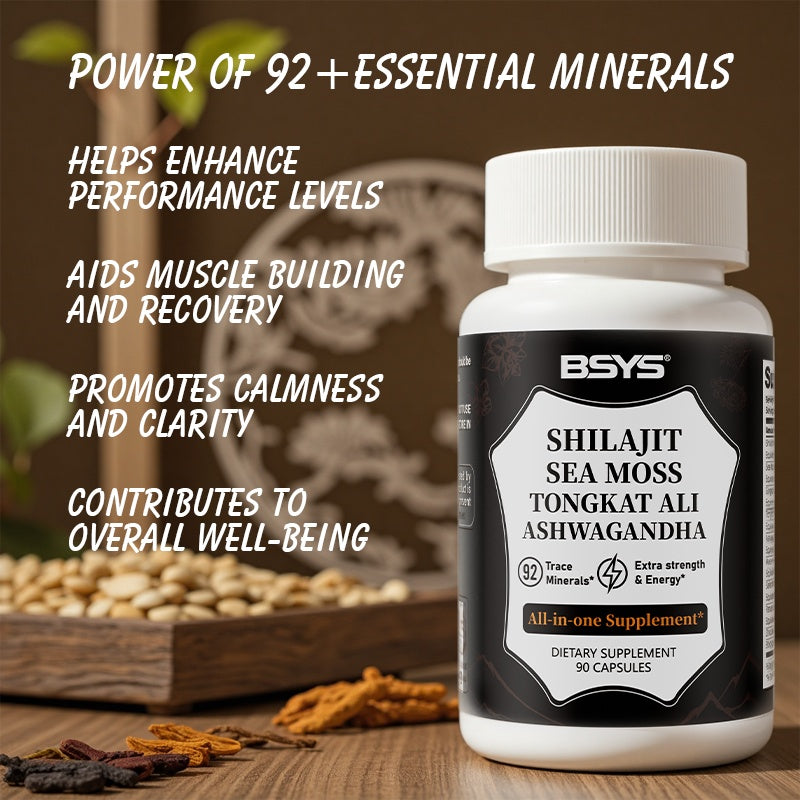 BSYS Xilaizhi Capsules 90 Capsules Men's Vitality & Energy Anti-Fatigue Brain Health Support Hormone Balance Office Workers Seniors Antioxidant Care Blood Sugar & Metabolism Support