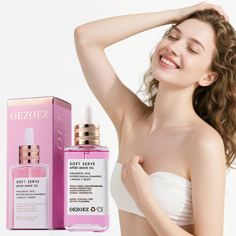 Soft Serve After Shave Oil -Strawberry &Vanilla Scent Repairing Oil After Shaving For Men And Women