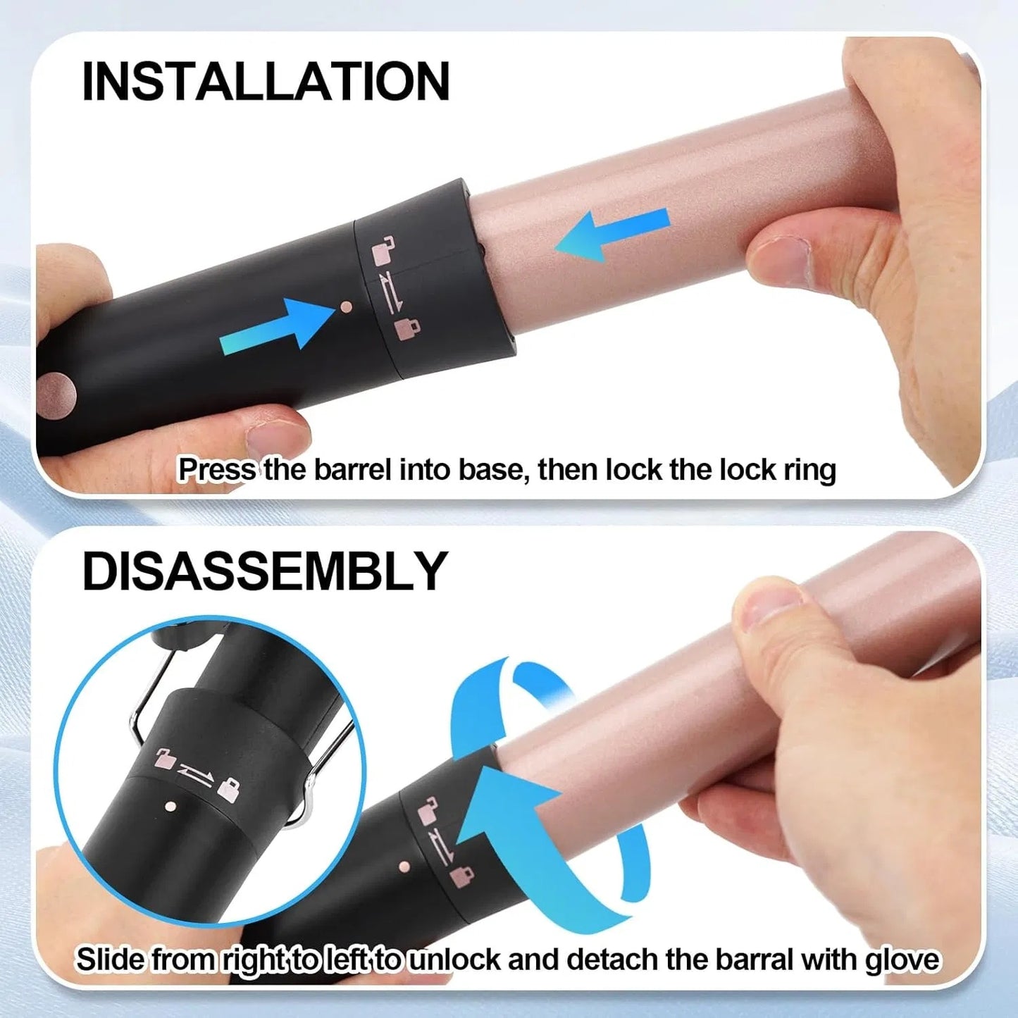 5-in-1 Curling Iron Set, Curling Wand Set With LCD Digital Display And Interchangeable 5 Curling Irons For All Hair Types - Black