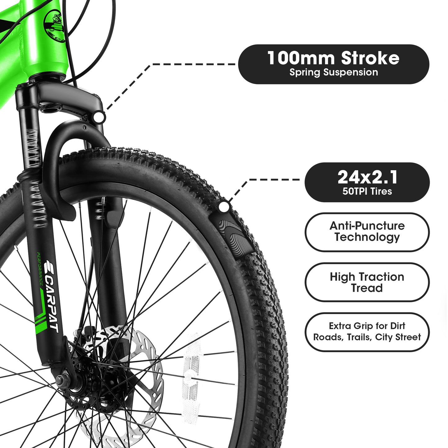 A24299 24 Inch Mountain Bike Bicycle For Adults Aluminium Frame Bike Shimano 21-Speed With Disc Brake