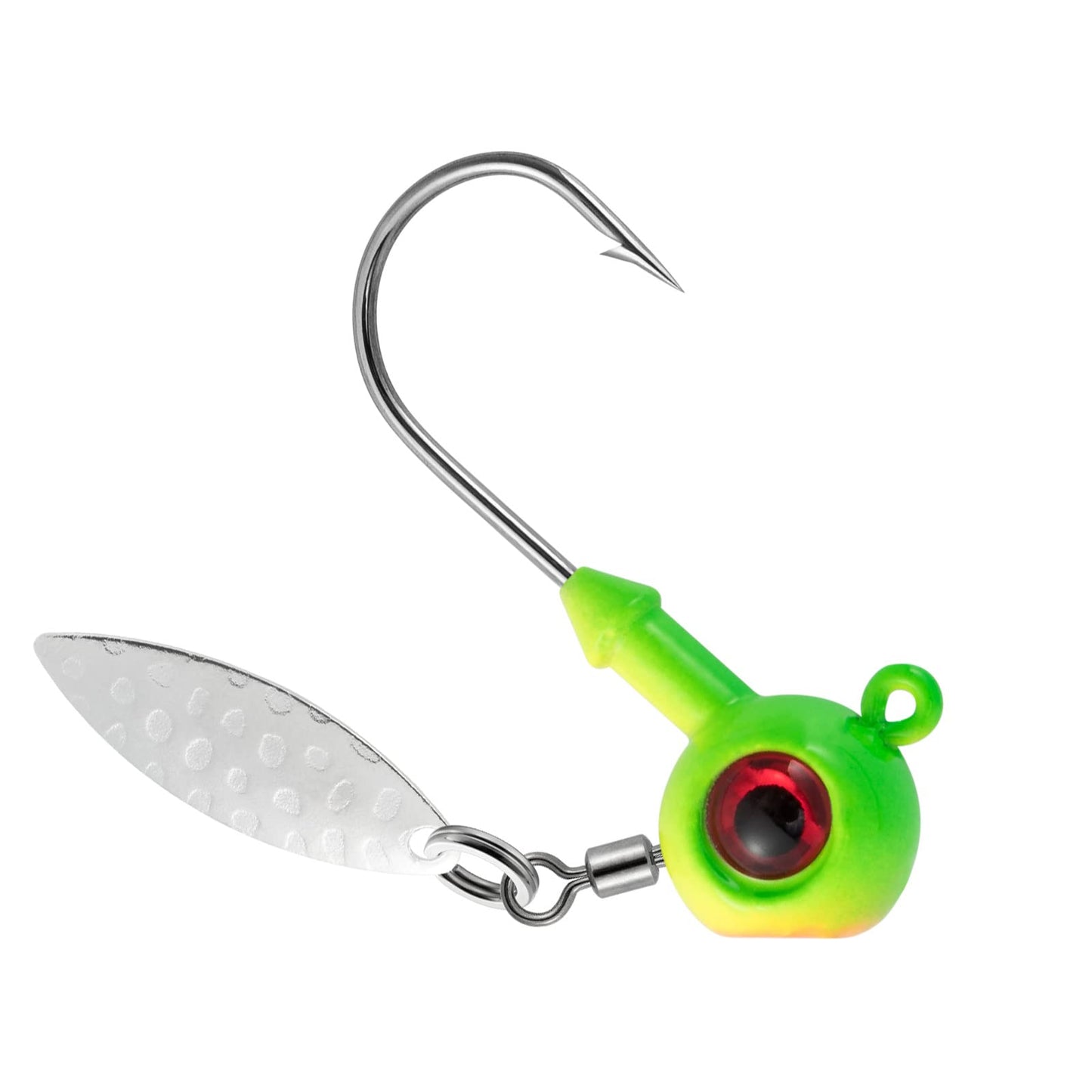 Dr.Fish 10 Pack Crappie Fishing Jigs Stand Up Round Jig Heads Painted Fishing Lure Spinner Blade Walleye Bass Trout Bluegill Freshwater Saltwater 1/8oz