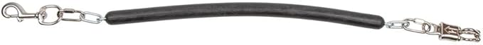 Dura-Tech Horse Cross Tie | 33-75 Inch Adjustable Length | Quick Release Panic Snap | Chew-Resistant Rubber Section | Converts to Trailer Tie