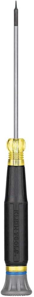 Klein Tools 6243 マイナス精密ドライバー、3/32インチ、クッショングリップハンドル、回転キャップ、色分けリング、3インチシャンク