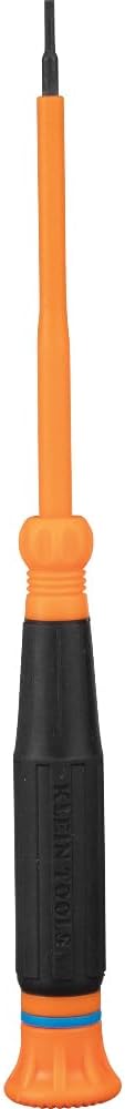 Klein Tools 6273INS Insulated Precision Screwdriver, 1/16-Inch Mini Electrician Screwdriver, 1000-Volt Cushion Grip Handle