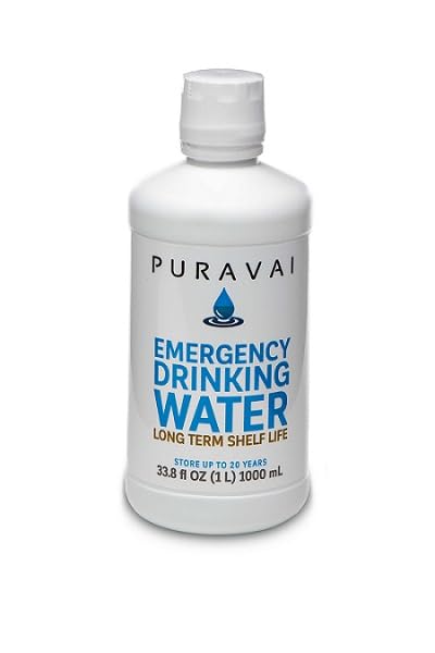 Ready Harvest – Puravai緊急飲料水 | 6本パック (1Lボトル) | 20年保存可能 | 緊急用貯水 | サバイバル準備用長期保存可能