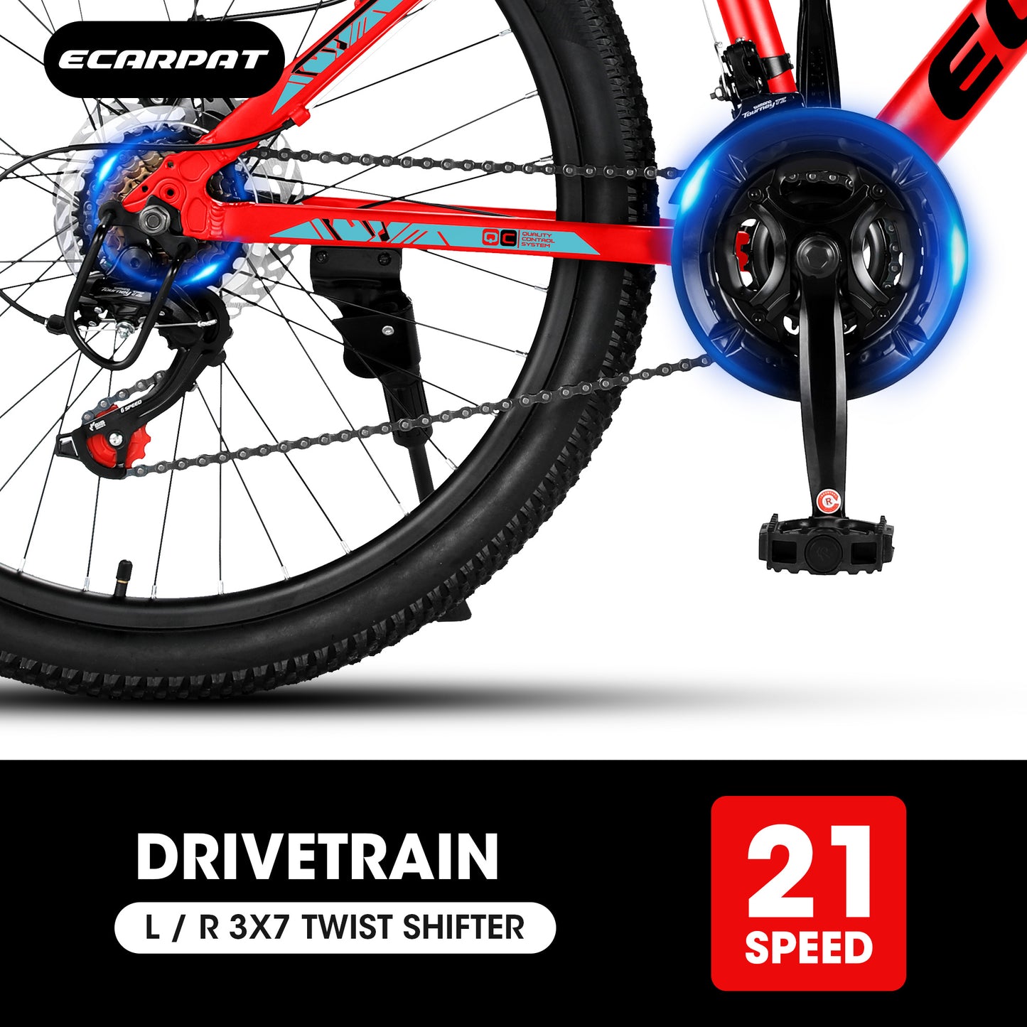 A24299 24 Inch Mountain Bike Bicycle For Adults Aluminium Frame Bike Shimano 21-Speed With Disc Brake
