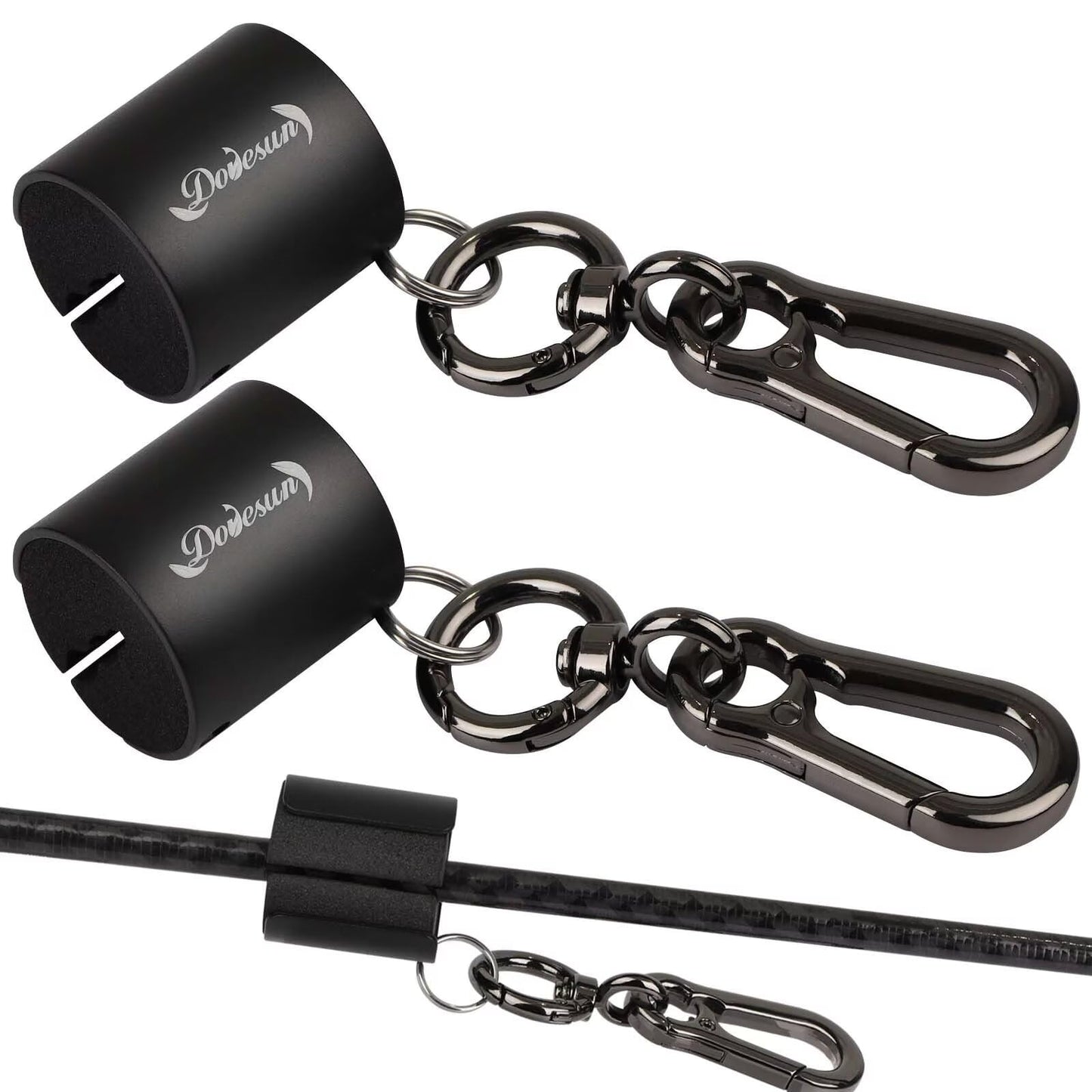Dovesun Creek ロッドクリップ ウェアラブル釣り竿ホルダー 釣り竿クリップ フライフィッシングロッドホルダー 釣りアクセサリー 円筒形 正方形 2個 ブラック