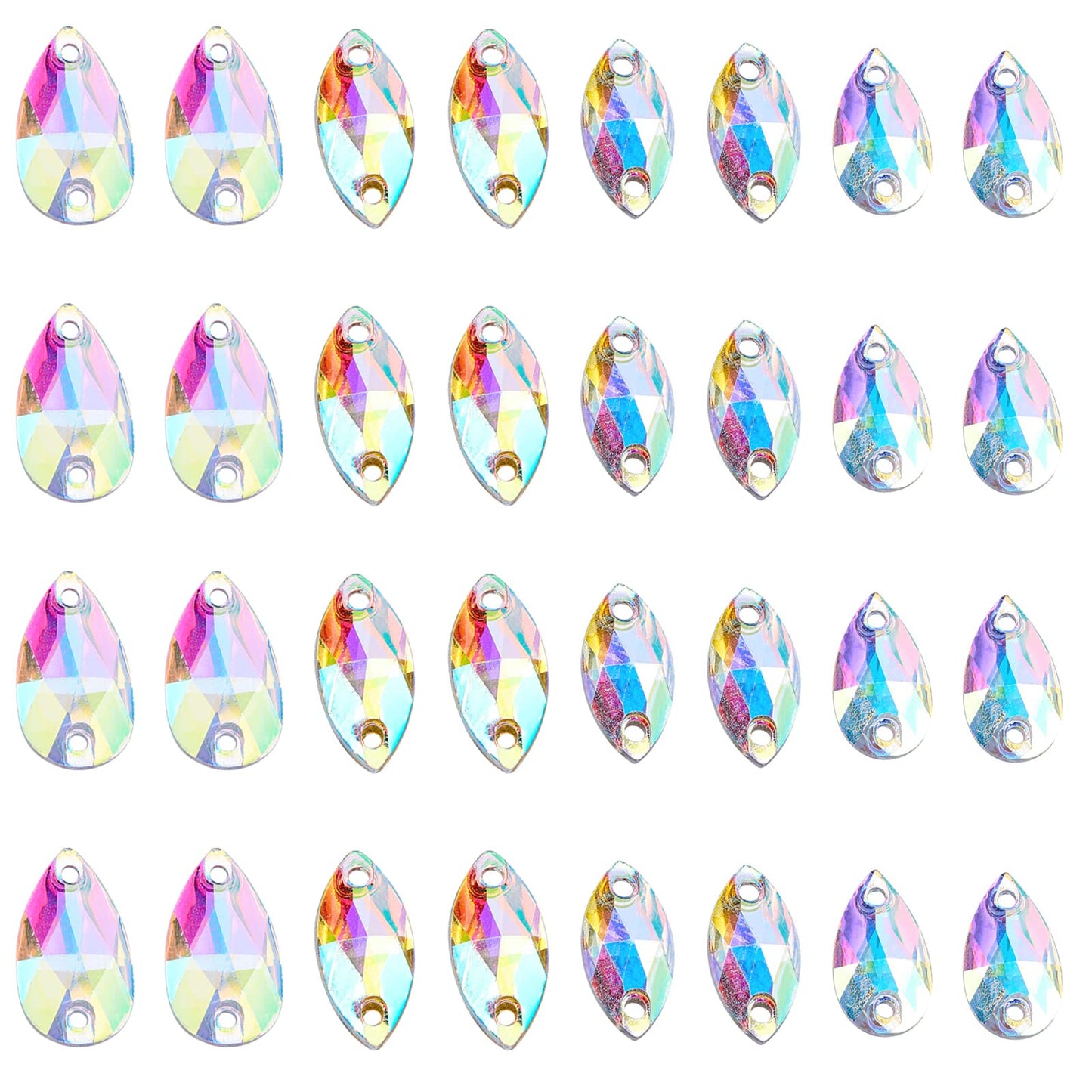 SUPERFINDINGS About 160pcs 4 Sizes Acrylic Fishing Lures Fishing Attractor Horse Eye Teardrop Fishing Lures DIY Spinner Blades Fishing Lures Accessories for Lure Making Spinner Baits Making