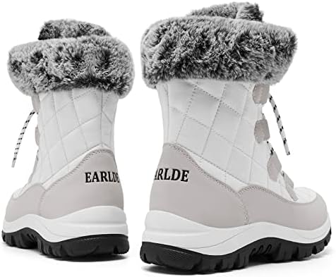 EARLDE Women's Snow Boots Waterproof Mid-Calf Winter Boots