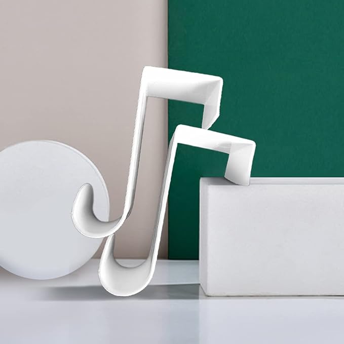 1st Choice Over The Door Hooks 6 Pack, Reversible Sturdy Hooks Fits 1 3/8' and 1 3/4' Door Widths, Plastic Hook Hanger for Hanging Clothes, Towels, White