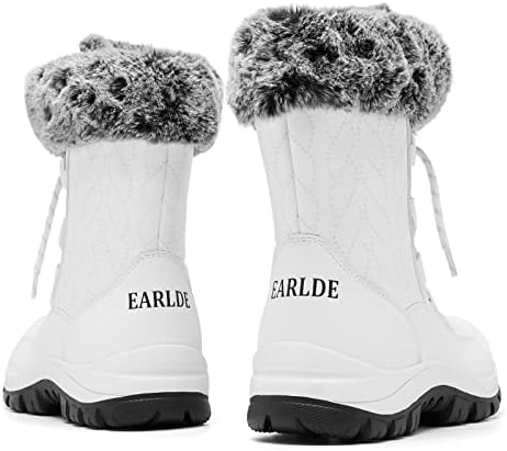 EARLDE Women's Snow Boots Waterproof Mid-Calf Winter Boots