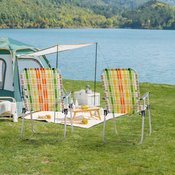 2pcs, Folding Beach Chairs