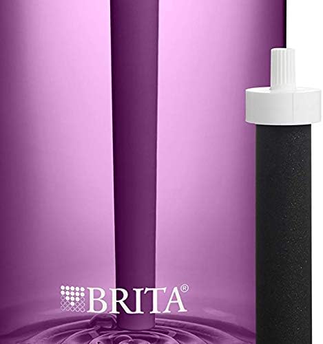 Brita ハードサイド プラスチック プレミアム フィルター付きウォーターボトル、BPAフリー、再利用可能、ペットボトル300本分の代わり、フィルター寿命2ヶ月または40ガロン、フィルター1個付属、オーキッド - 36オンス