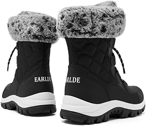 EARLDE Women's Snow Boots Waterproof Mid-Calf Winter Boots