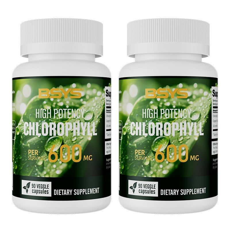 BSYS Chlorophyll Capsules Fat Metabolism Support Aid Blood Purification & Detox Boost Digestive Health & Constipation Relief Helper Immune System Enhancement Daily Detox & Wellness Supplemen