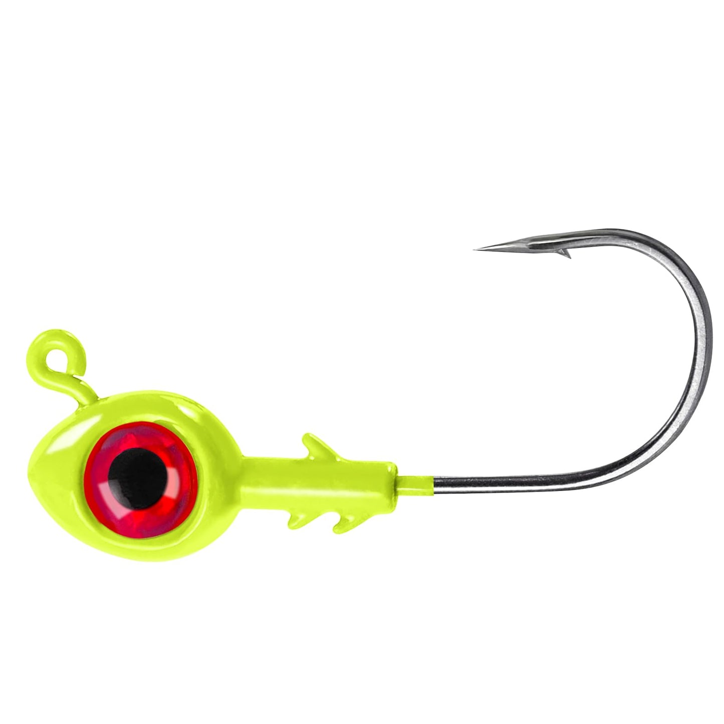 Odoor Fan 10 Pack Fishing Jig Heads Saltwater Swimbait Jig Heads for Bass Fishing Trout Jigs for Plastic Bait Fishing Freshwater 3/16oz Chartreuse