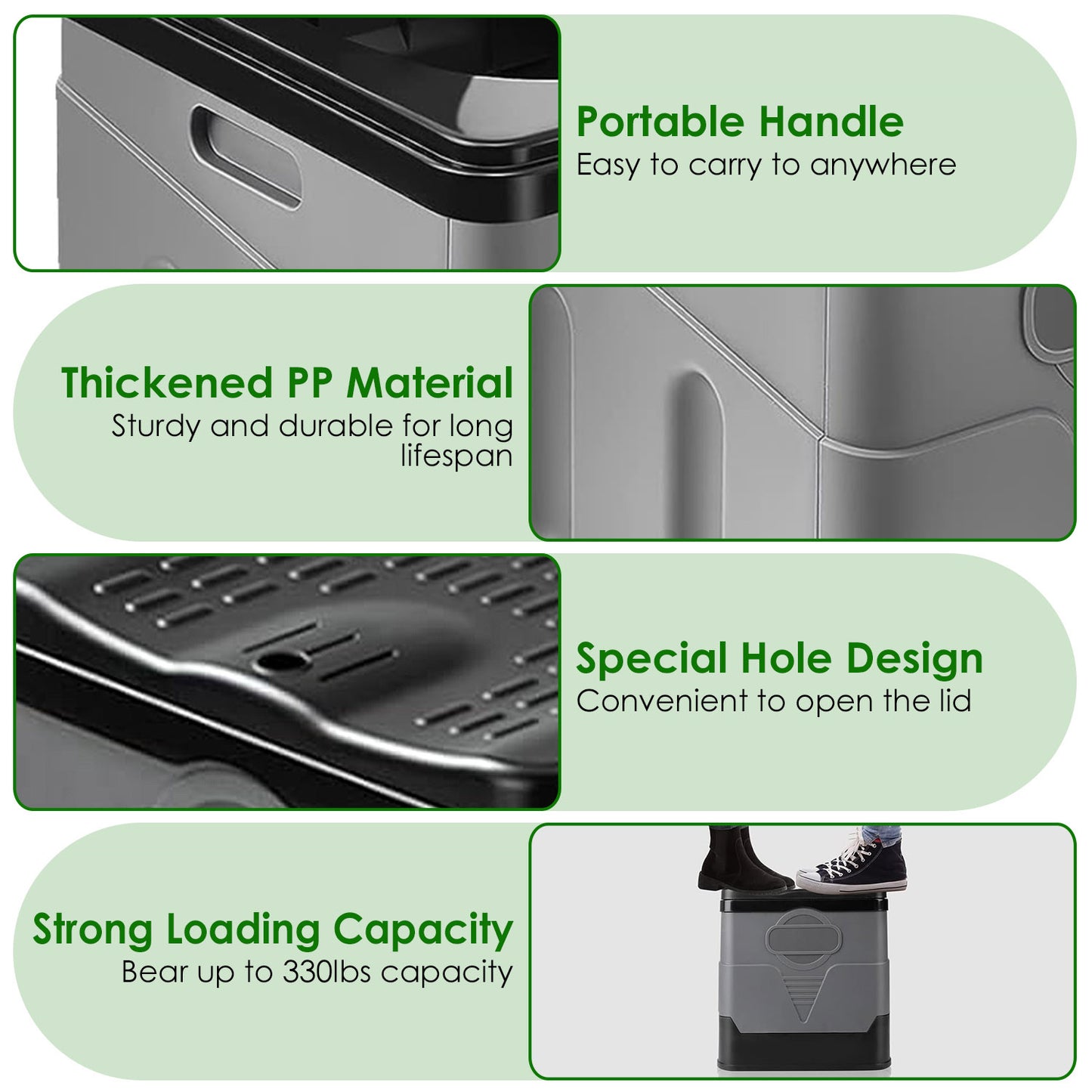 Portable Toilet With Handbag, Collapsible Emergency Toilet With Lid - Not Shipped On Weekends