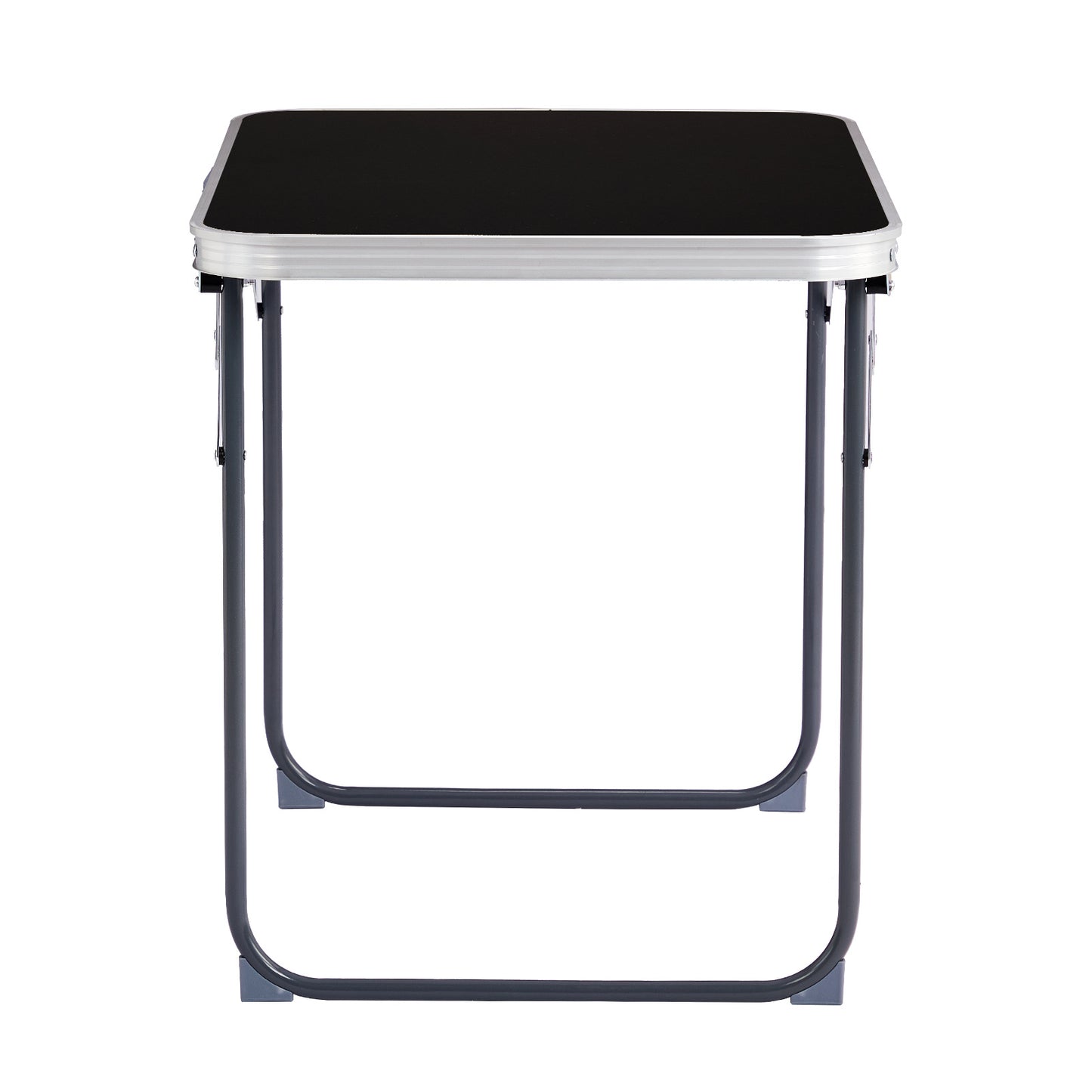 2.3ft Black Outdoor Folding Table Aluminum Alloy Rectangular 50kg Folding Tabletop