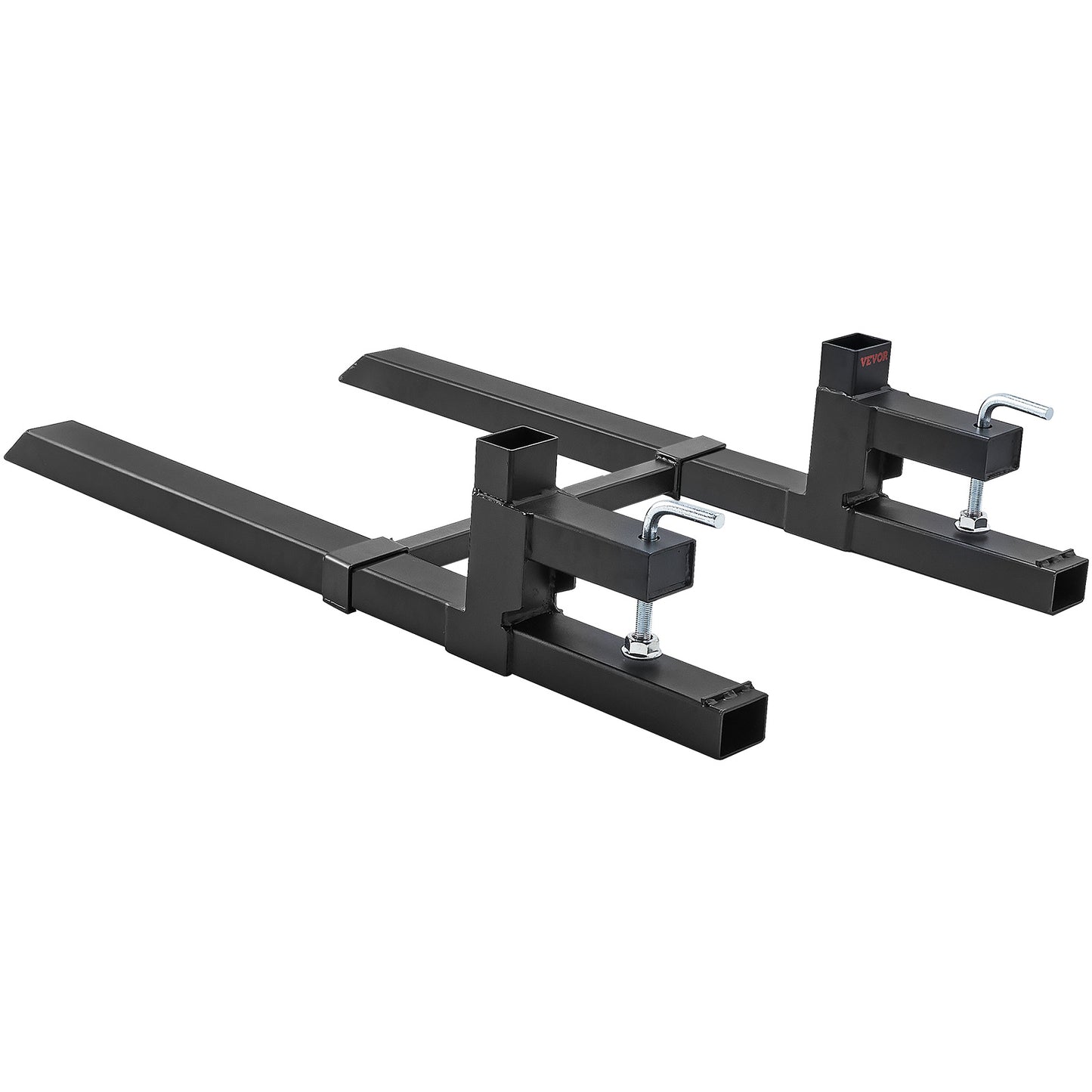 VEVOR Pallet Forks, 2000 Lbs Clamp On Pallet Forks,Total Length Tractor Bucket Forks With Adjustable Stabilizer Bar, Heavy Duty Pallet Forks For Tractor Attachments, Skid Steer, Loader Bucket