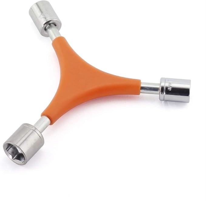 1-Pack Y Shape Bike Hex Socket Wrench Bicycle Cycling Torque Spanner External Hex Key Combination Repair Tools 3 Way Allen Wrench 8mm 9mm 10mm