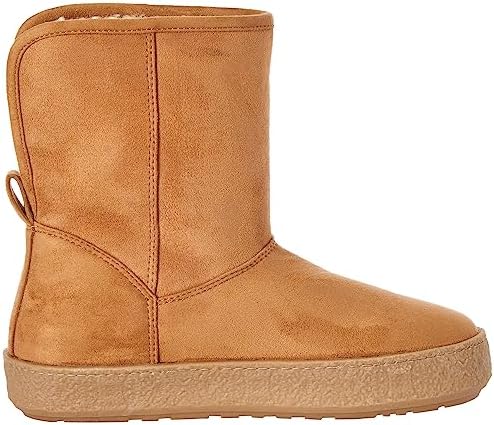 Amazon Essentials Women's Faux Fur Lined Shearling Boots, Pull-On Design