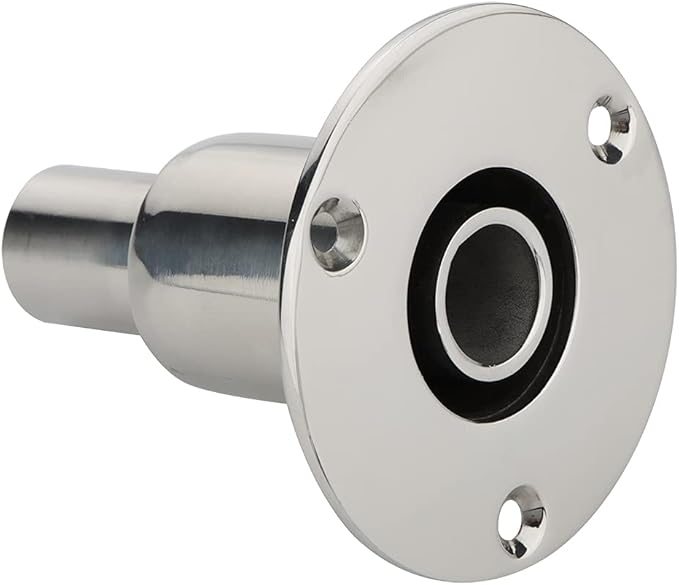 Stainless Steel 316 Straight Thru Hull Exhaust Skin, Fitting 24mm Tube Pipe Socket Hardware, for Diesel Parking heaters