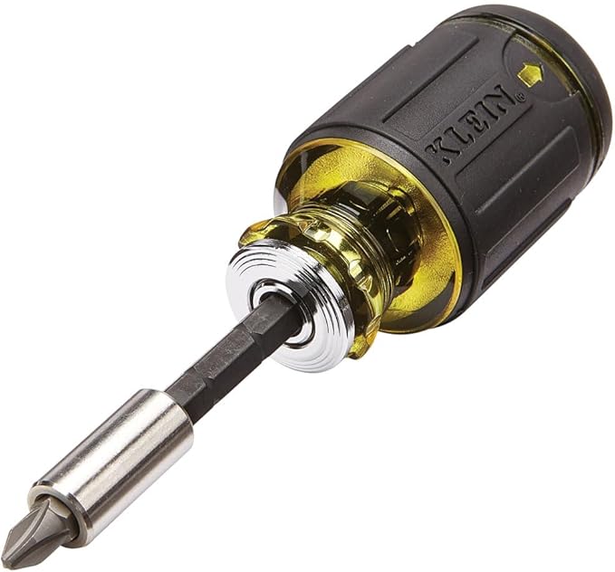 Klein Tools 80037 Screwdriver Tool Set, Multi-Bit Pocket Precision Screwdriver and Adjustable Length Stubby, 2-Piece