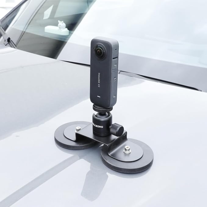 PellKing Magnet Camera Mount for GoPro 13/Insta360 X5/X4/X3,Heavy-Duty Metal Car Magnetic Camera Mount with 360 Degree Rotation Ball Head for Car,Compatible with GoPro Hero 13 12 11 Black 8/7/6/5,Etc