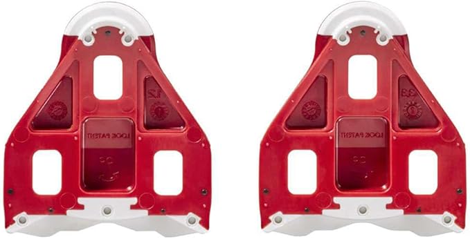 LOOK Cycle Cycling Cleats, Delta Indoor/Fitness Cleats, Anti-Slip Surface Compatible with Standard Look Delta Style (Not Keo) Pedals Black, Red