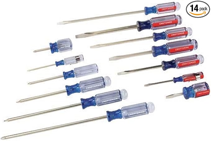 CRAFTSMAN Screwdriver Set, Slotted & Phillips, 14Piece (CMHT65045)