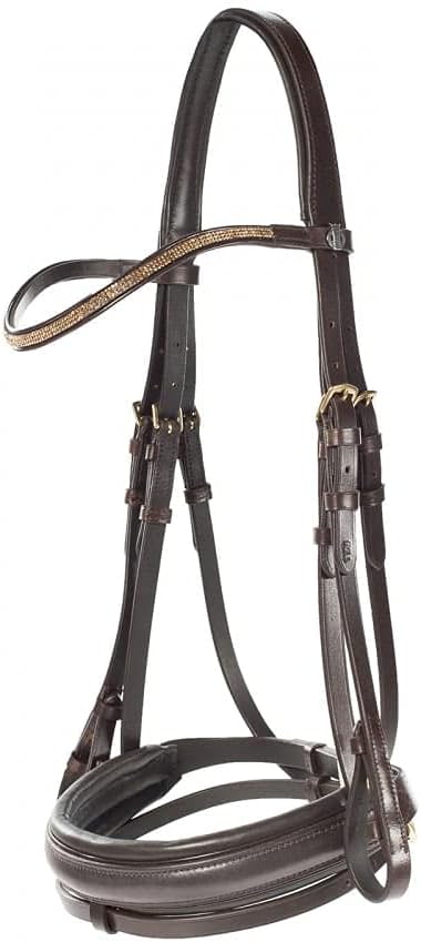 HORZE Lester Dressage Snaffle Bridle w/Reins
