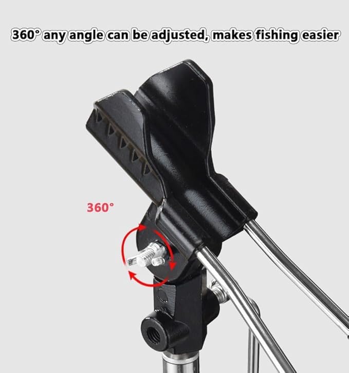 Stedan 2 Pack Fishing Rod Holders, Ground Fishing Rod Pole Brackets, 360 ° Adjustable & Detachable Easy to Carry Folding Fishing Equipment on Lakes, Rivers