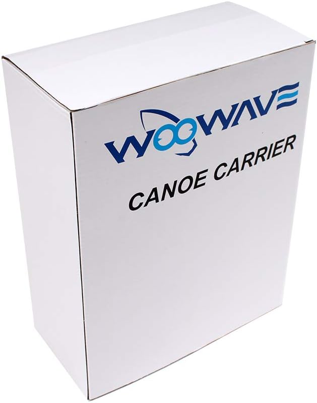 WOOWAVE Canoe Carrier Deluxe Carrier Kit Universal Soft Standard Foam Block for Roof Racks Car-Top Replacement with Tie-Downs, 6 inches