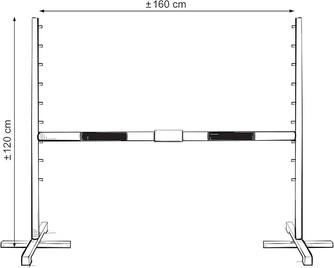 Jumping Obstacle for Hobby Horse 160cm with Two Beams 50 mm – Green
