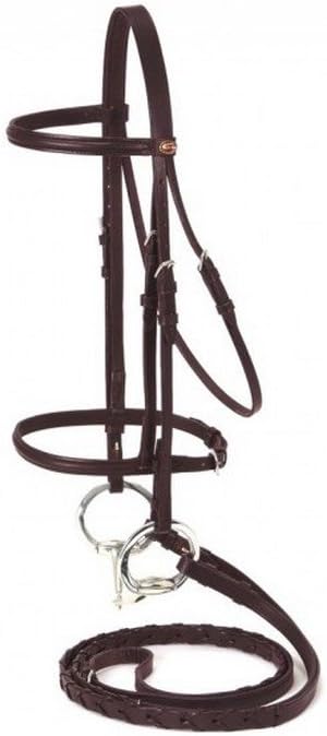 Silver Fox Raised Snaffle Bridle Brown Cob