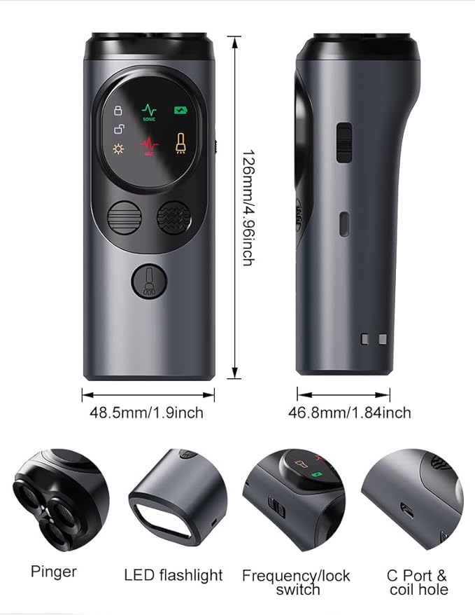 2025 Rechargeable Ultrasonic Dog Bark Deterrent | 50FT Range Anti-Barking Sonic Trainer with LED Screen Display, No Shock Humane Dog Training Device for Indoor & Outdoor Use