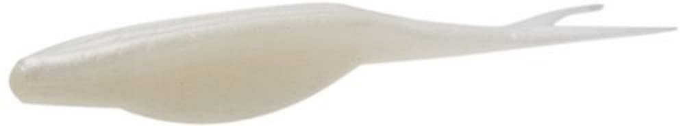 Zoom Bait Super Fluke JR Soft Plastic Bait-Pack of 10 (White Pearl) 4-Inch