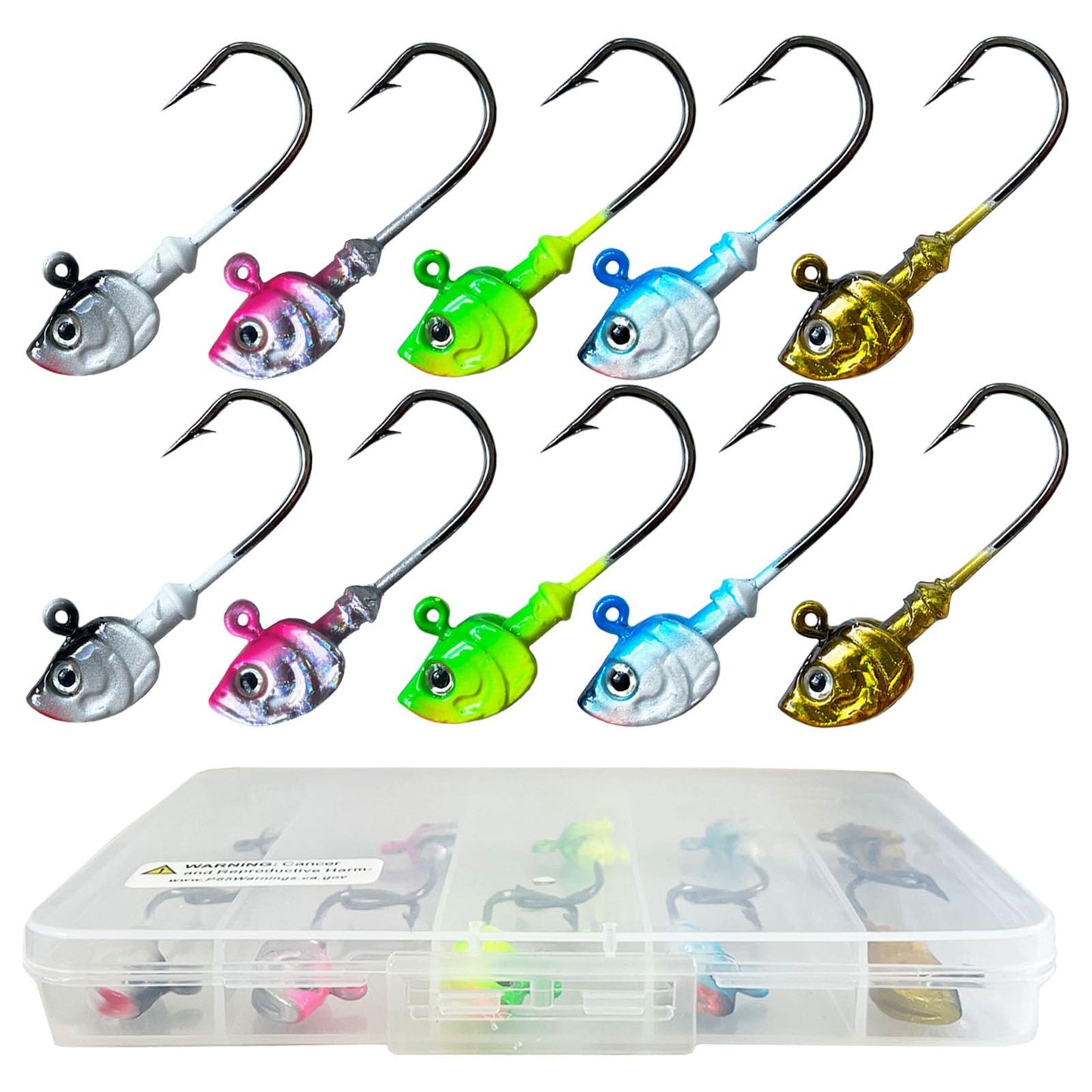 Bombite Swimbait Jig Heads10packs Fishing Jig Heads Saltwater Hooks Swimbait Jig Head Minnow Fishing Jigs Heads for Bass Fishing 3/8 oz 1/2 oz 1.0oz