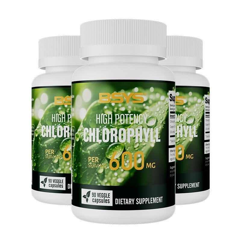 BSYS Chlorophyll Capsules Fat Metabolism Support Aid Blood Purification & Detox Boost Digestive Health & Constipation Relief Helper Immune System Enhancement Daily Detox & Wellness Supplemen