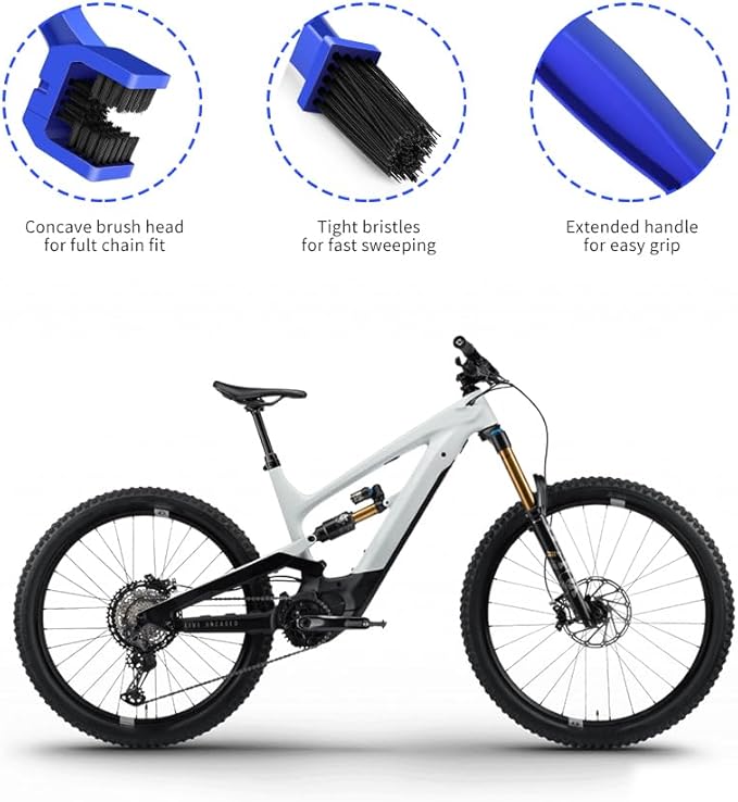 2 PCS Bike or Motorcycle Chain Washer,Grunge Brush Chain Degreaser for Bicycle Motorcycle Chain Brush, Universal Bicycle Chain Cleaning Brush Tool for Mountain Bike Heavy Duty Motorcycle ,(Blue,Black)