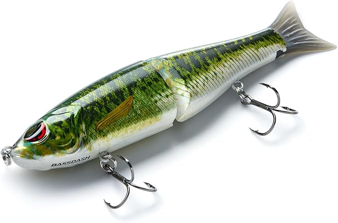 Bassdash SwimShadグライドベイト ジョイントスイムベイト バス パイク サケ マス マスキー 釣りルアー