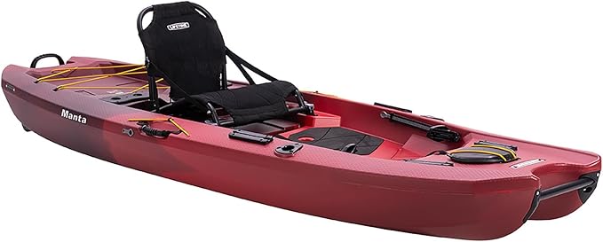 Lifetime Manta Angler Kayak 10', Stand-Up Fishing Kayak, 6 Rod Holders, Adjustable Seat