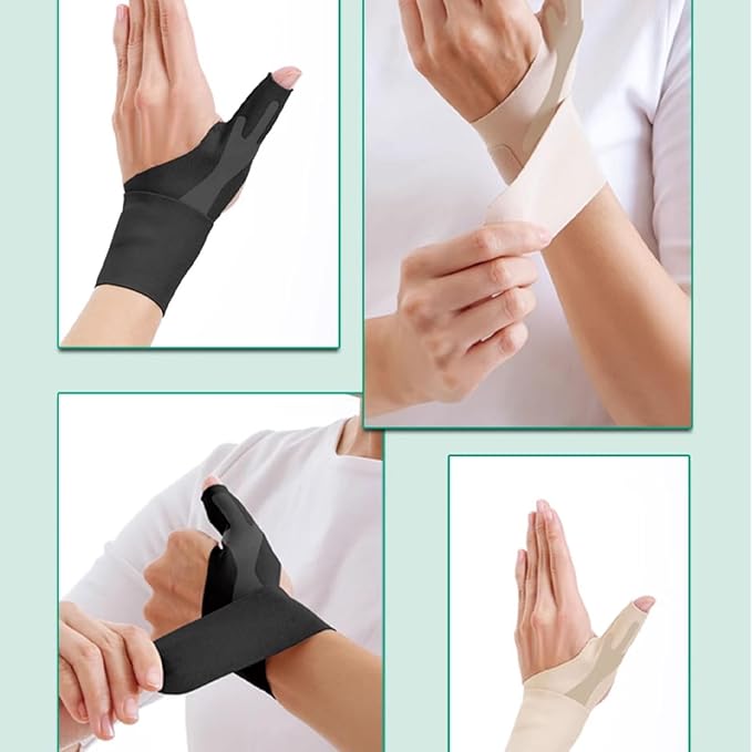 Bowling Wrist Brace Right Hand – Compression Support Glove for Men & Women with Thumb Protection – Bowling Glove for Injury Prevention, Better Release, Stability, Black Right Hand Glove